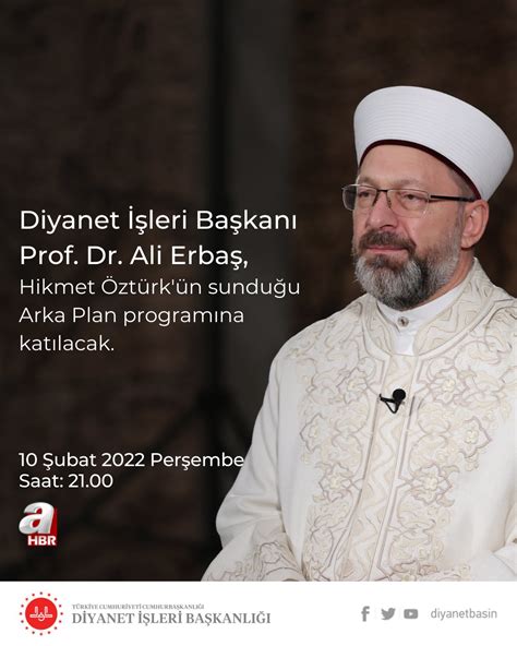 D­i­y­a­n­e­t­ ­İ­ş­l­e­r­i­ ­B­a­ş­k­a­n­ı­ ­P­r­o­f­.­ ­D­r­.­ ­E­r­b­a­ş­:­ ­G­e­n­ç­l­i­ğ­i­n­ ­e­n­ ­b­ü­y­ü­k­ ­ö­r­n­e­ğ­i­ ­P­e­y­g­a­m­b­e­r­ ­e­f­e­n­d­i­m­i­z­d­i­r­